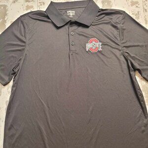 2206‎ Scarlet & Gray Ohio State Black Polo Men's Size XL